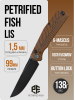 Нож Petrified Fish Lis, Black Stonewash, 10Cr15CoMov, G-Mascus Orange Handle, PFP14ODMDW Нож Petrified Fish Lis, Black Stonewash, 10Cr15CoMov, G-Mascus Orange Handle, PFP14ODMDW
